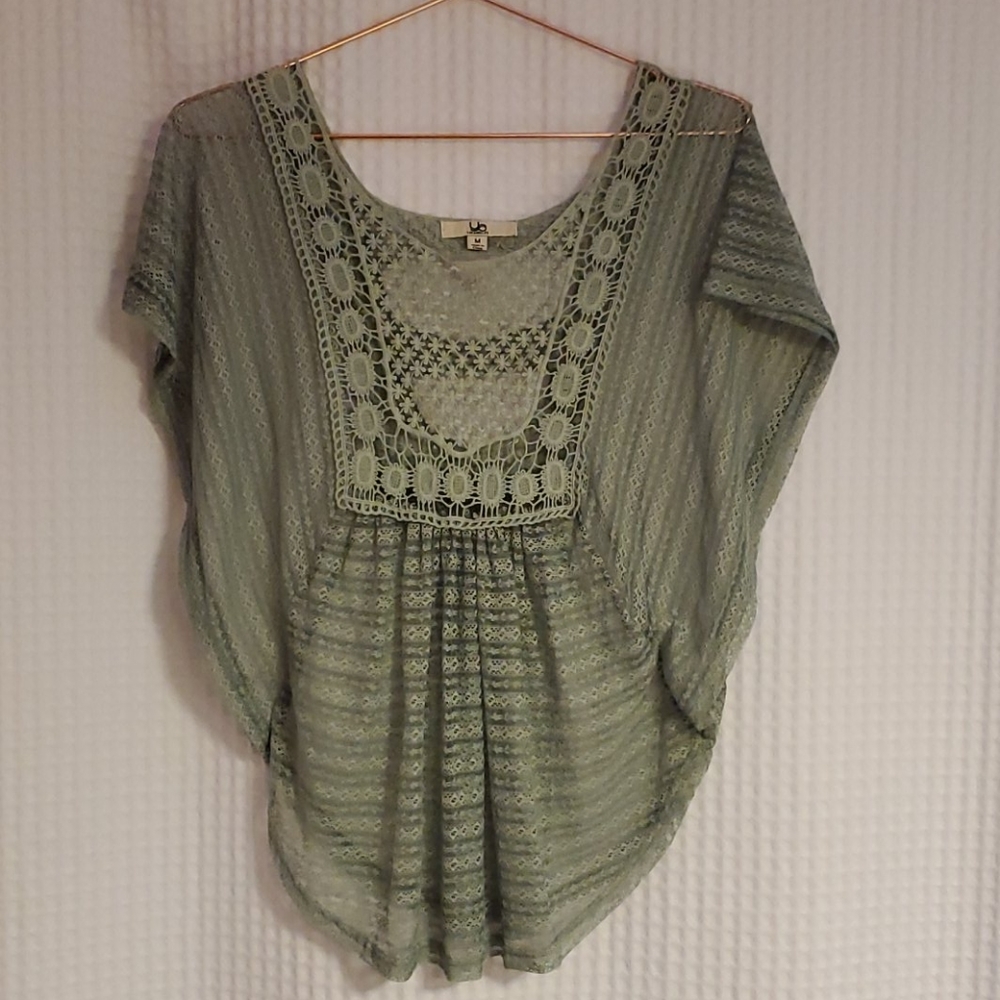 Boutique sheer lace top
